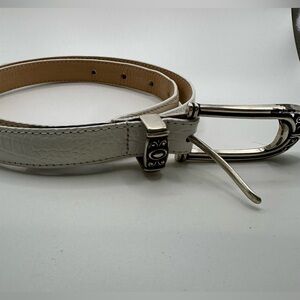 Brighton Off White Faux Crocodile Belt